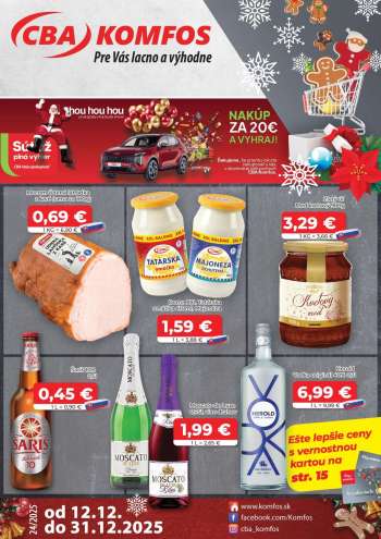 Leták CBA Komfos - 12.12.2025 - 31.12.2025.