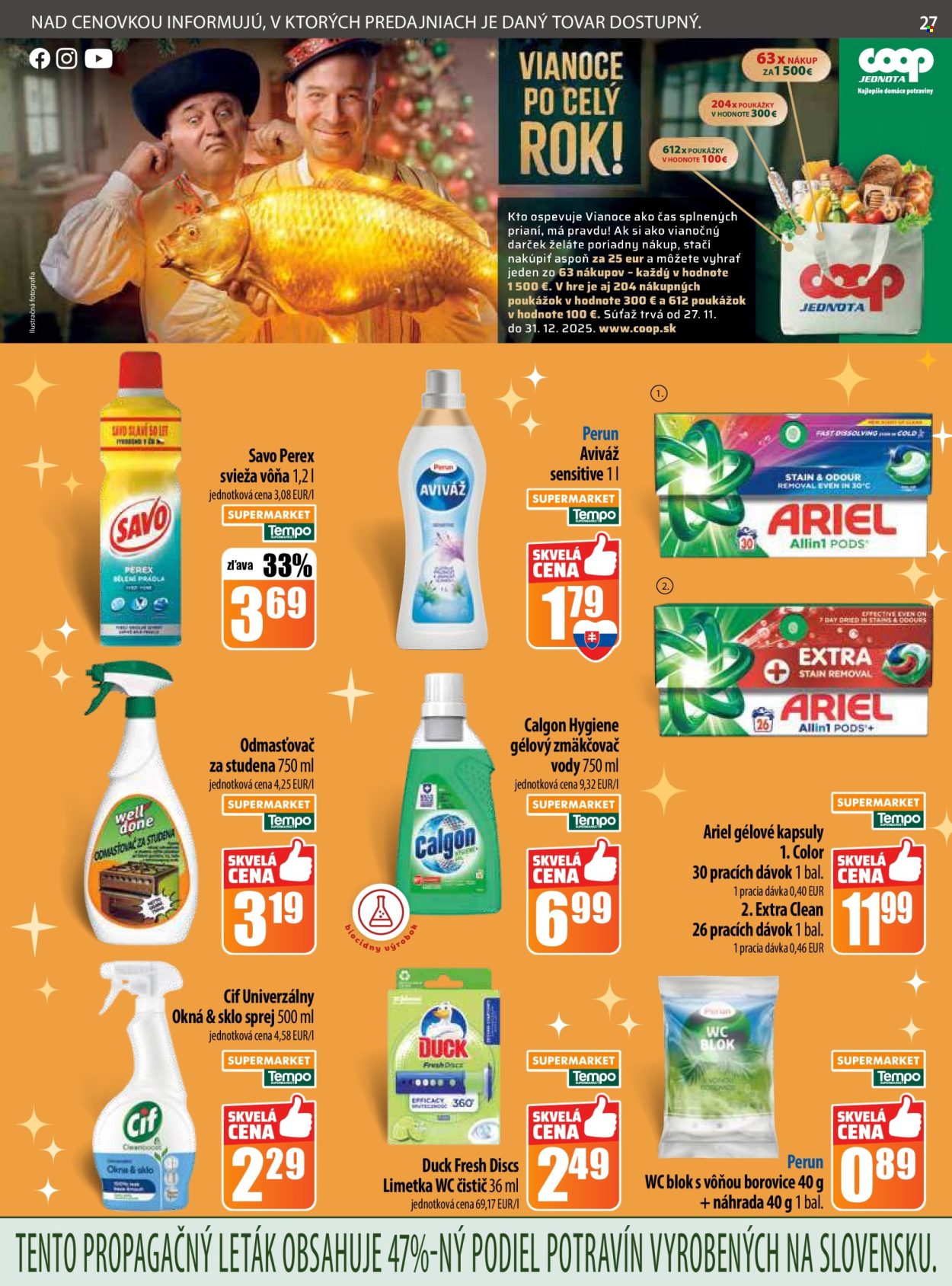 Leták COOP Jednota - 11.12.2025 - 17.12.2025. Strana 27