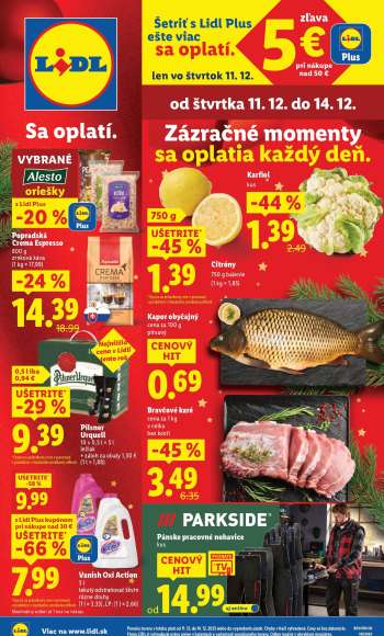 Leták Lidl - 11.12.2025 - 14.12.2025.