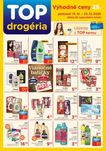 Leták TOP drogéria - 15.12.2025 - 23.12.2025.