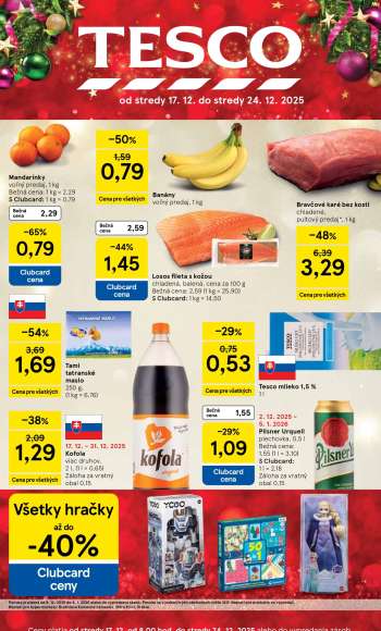 Leták TESCO - 17.12.2025 - 24.12.2025.