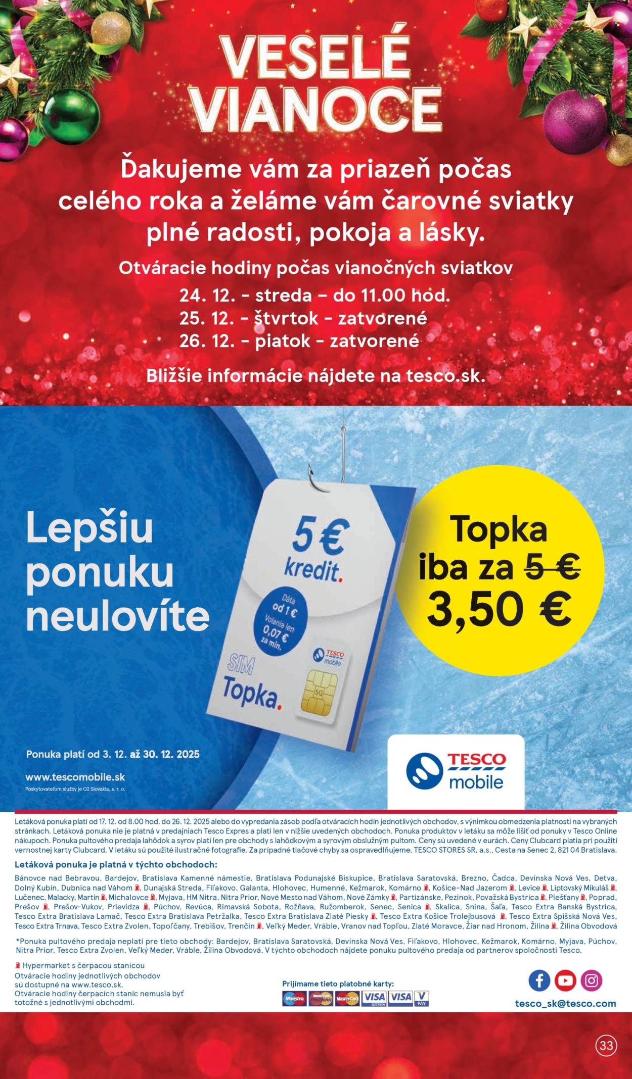 Leták TESCO - 17.12.2025 - 24.12.2025. Strana 33