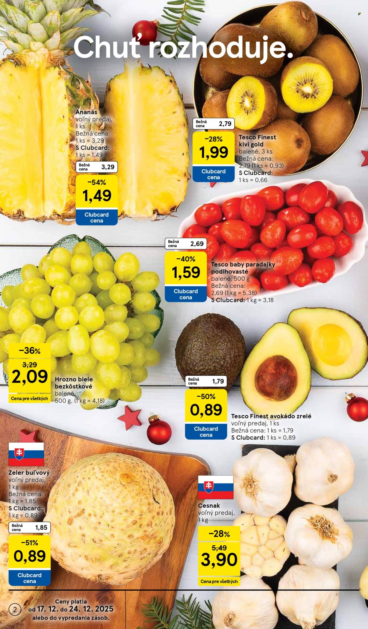 Leták TESCO supermarket - 17.12.2025 - 24.12.2025. Strana 2