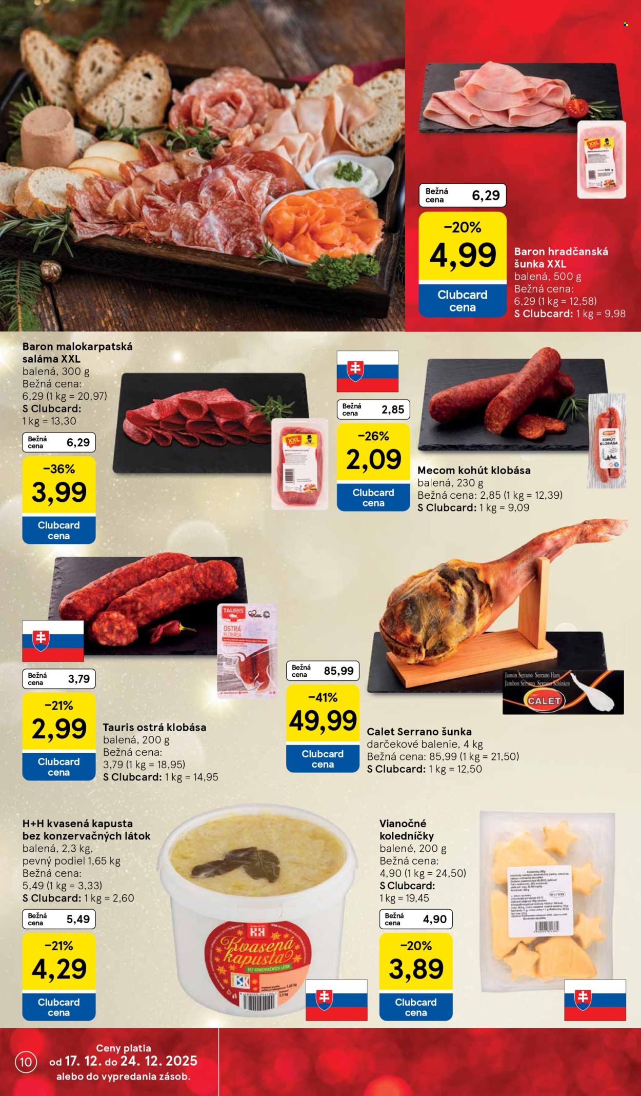 Leták TESCO supermarket - 17.12.2025 - 24.12.2025. Strana 10