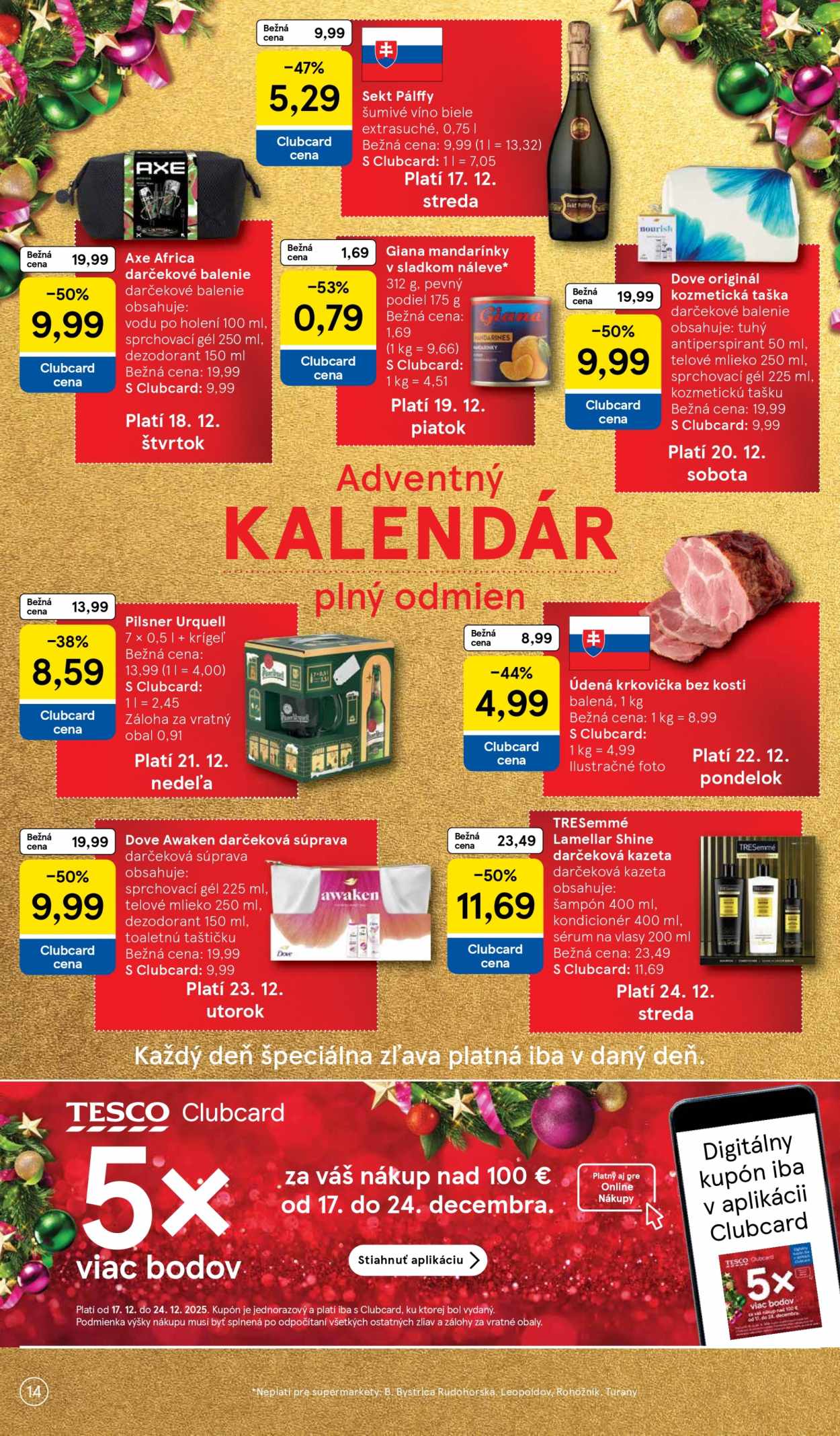 Leták TESCO supermarket - 17.12.2025 - 24.12.2025. Strana 14