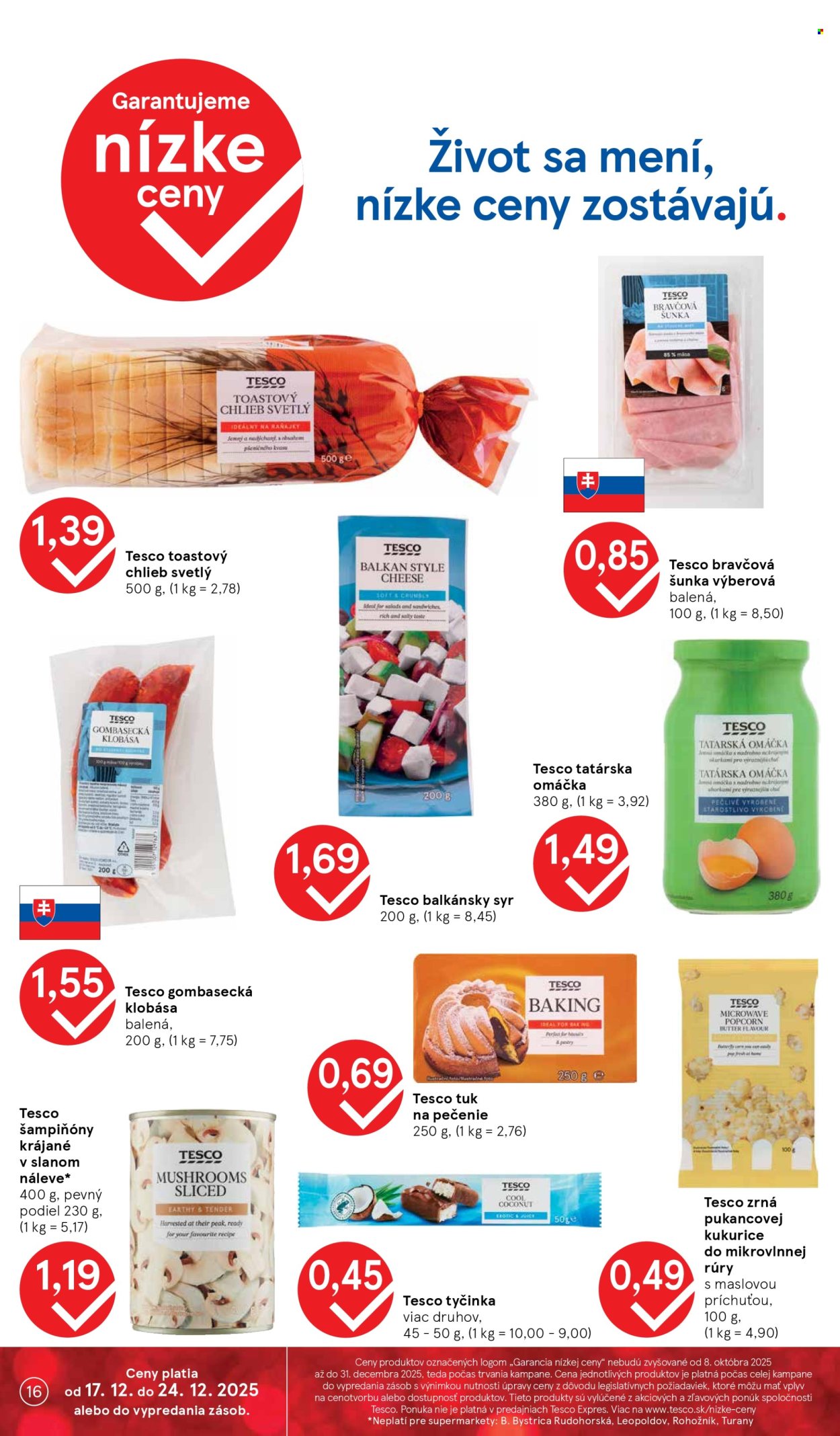 Leták TESCO supermarket - 17.12.2025 - 24.12.2025. Strana 16