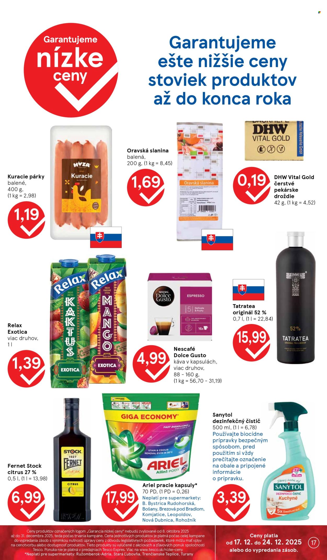 Leták TESCO supermarket - 17.12.2025 - 24.12.2025. Strana 17