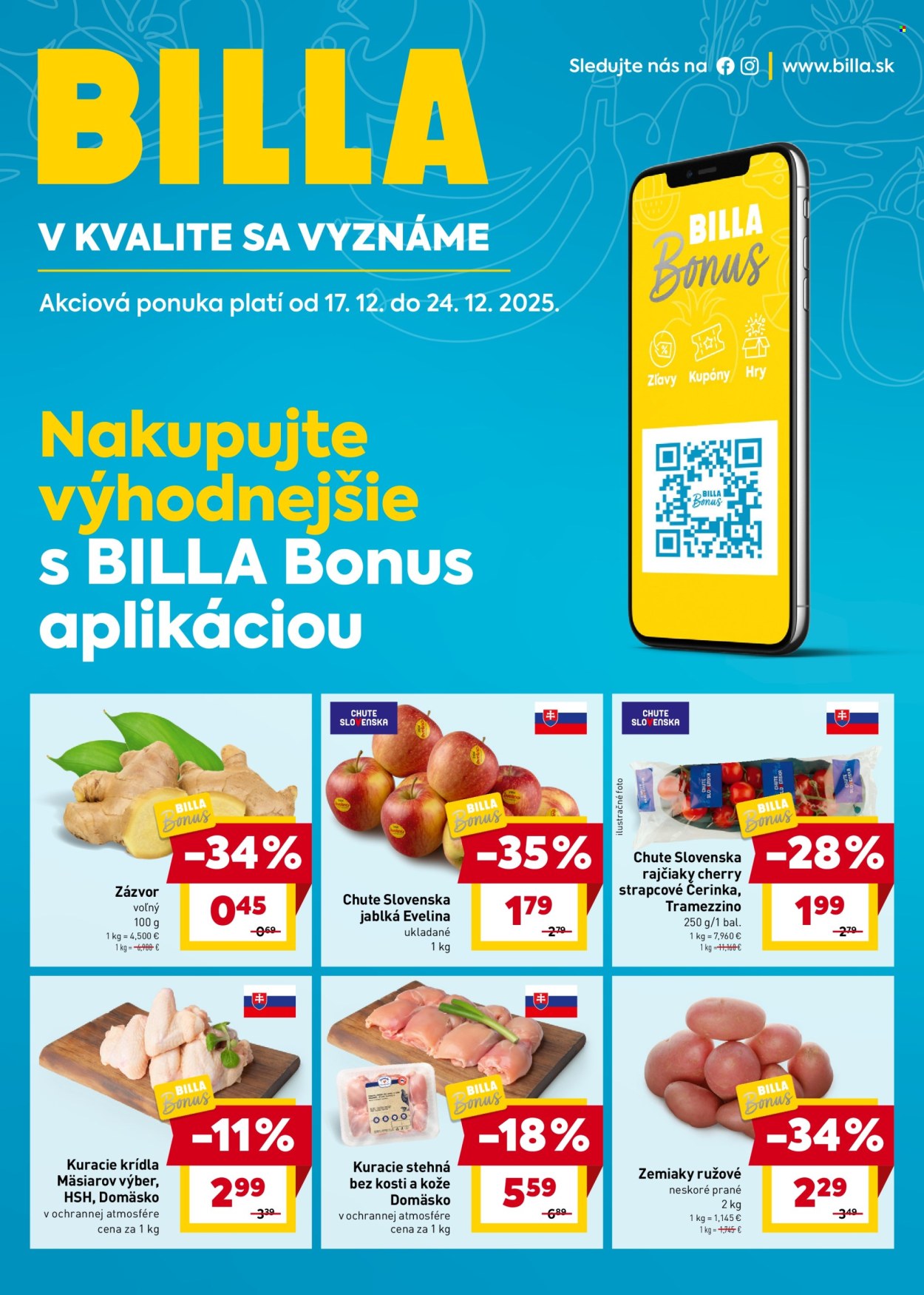 Leták Billa - 17.12.2025 - 24.12.2025. Strana 1