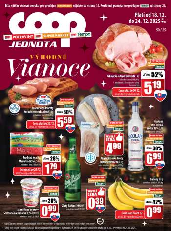 Leták COOP Jednota - 18.12.2025 - 24.12.2025.