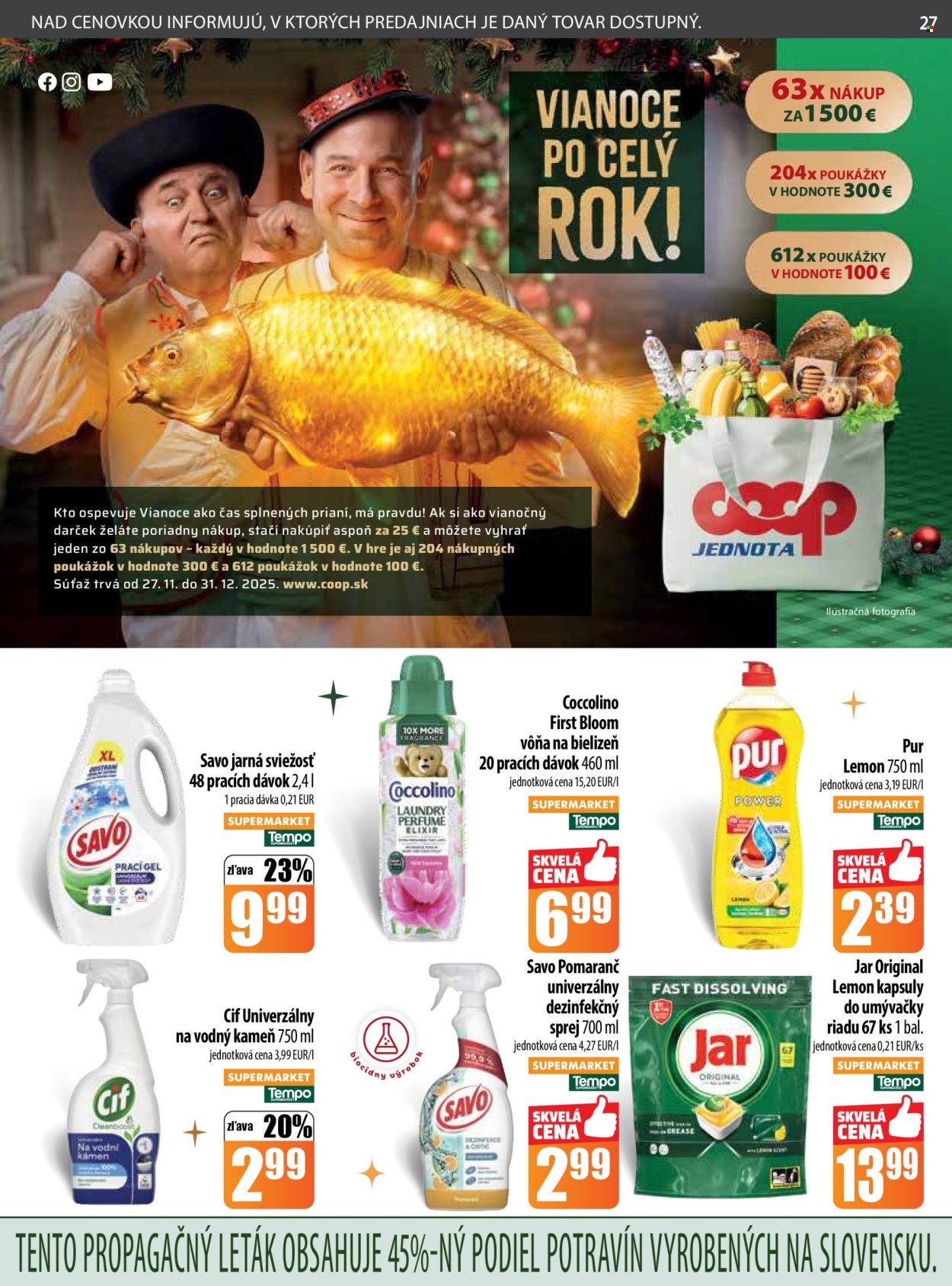 Leták COOP Jednota - 18.12.2025 - 24.12.2025. Strana 27