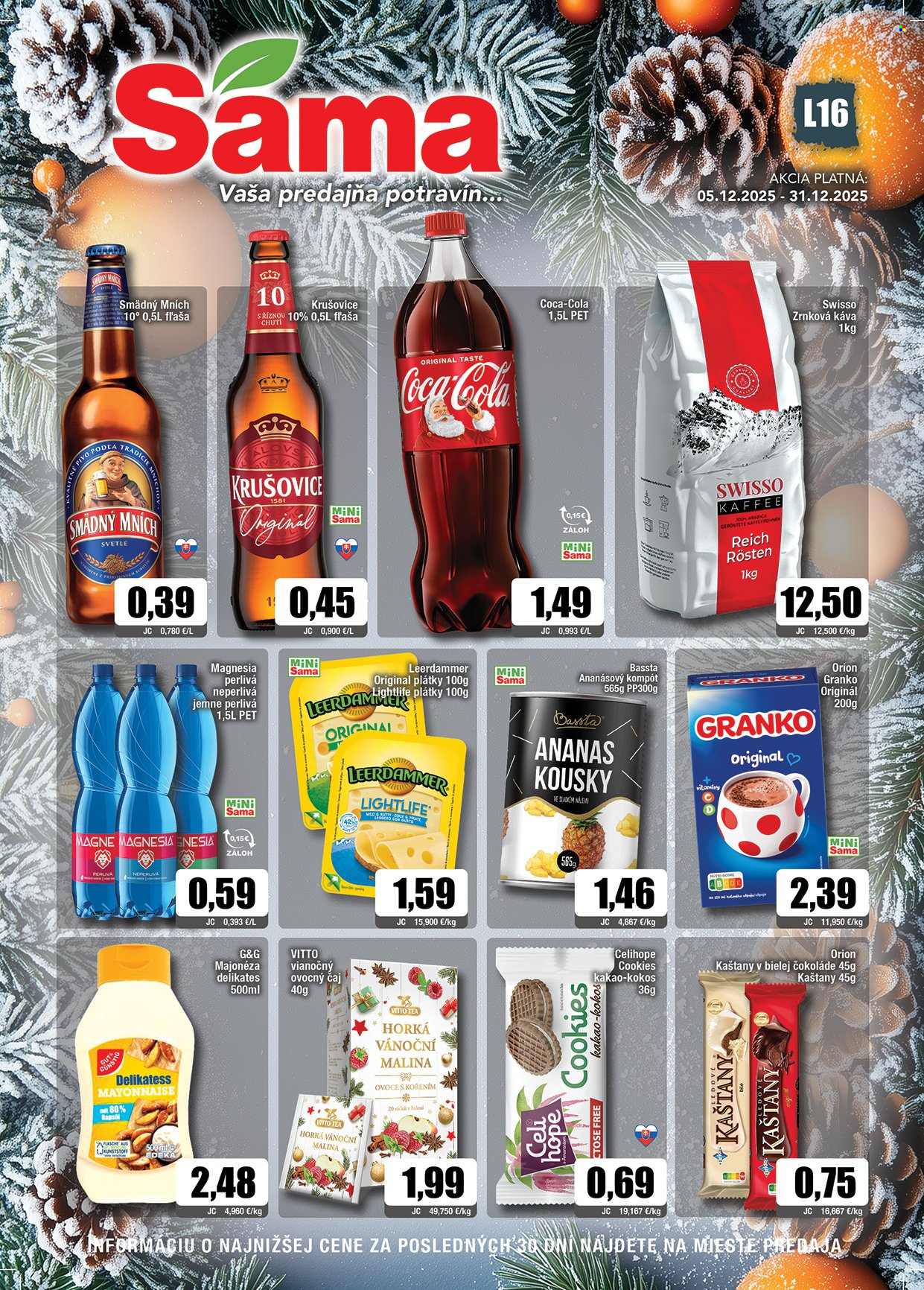 Leták Sama - 5.12.2025 - 31.12.2025. Strana 1