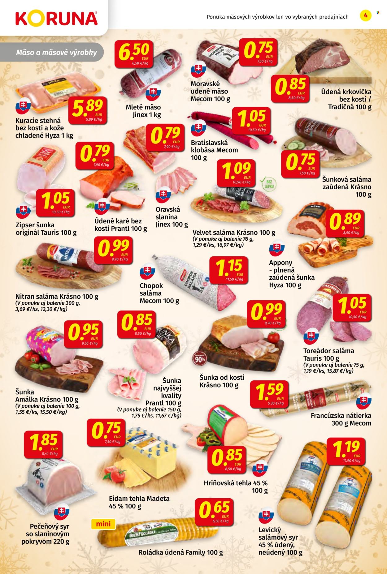 Leták Potraviny KORUNA - 19.12.2025 - 31.12.2025. Strana 4