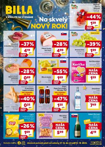 Leták Billa - 27.12.2025 - 31.12.2025.