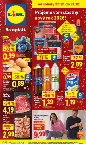 Leták Lidl - 27.12.2025 - 31.12.2025.