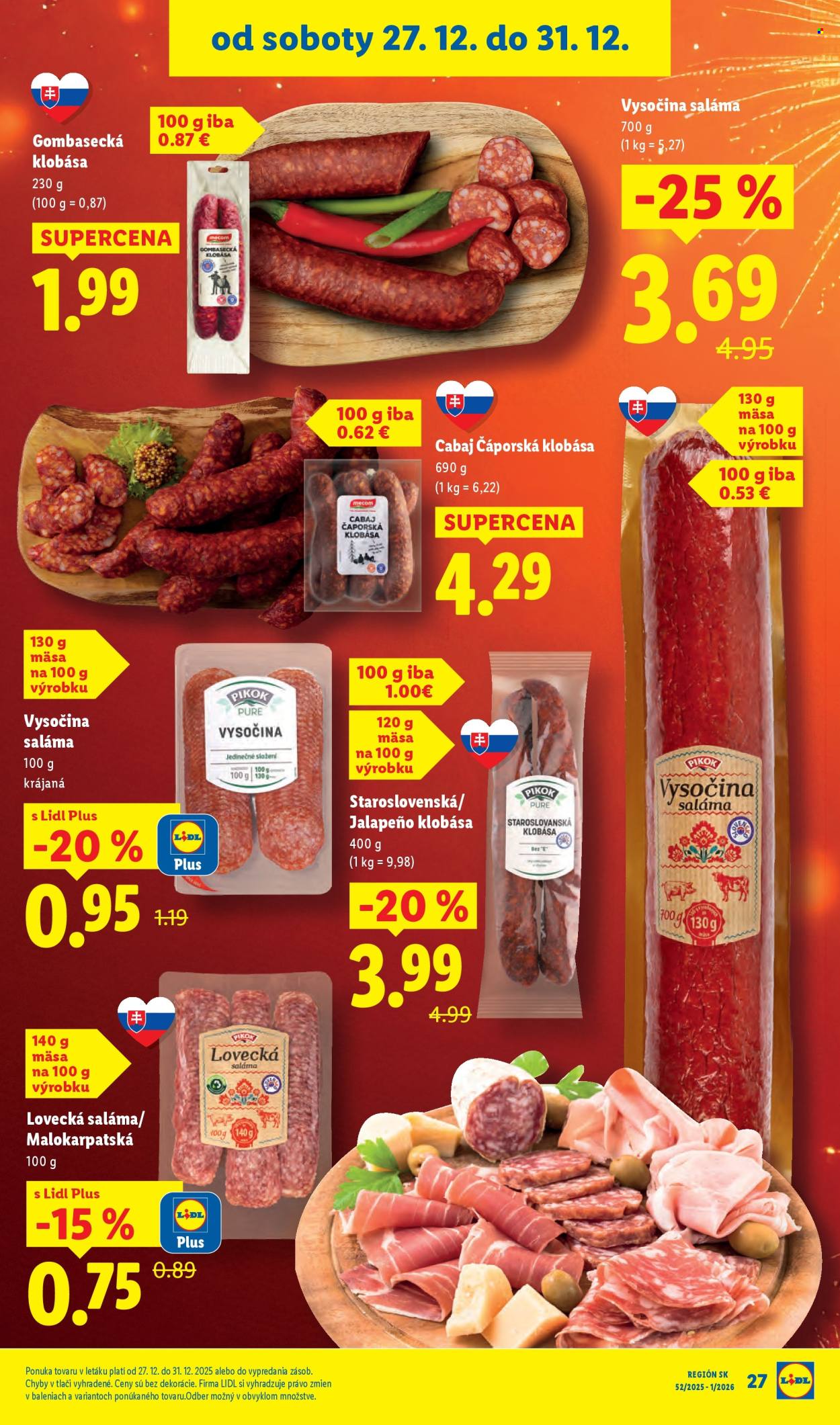 Leták Lidl - 27.12.2025 - 31.12.2025. Strana 31