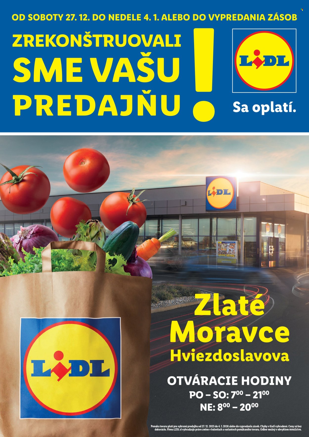 Leták Lidl - 27.12.2025 - 4.1.2026. Strana 1