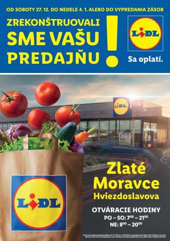 Leták Lidl - 27.12.2025 - 4.1.2026.