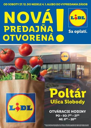 Leták Lidl - 27.12.2025 - 4.1.2026.