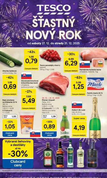 Leták TESCO - 27.12.2025 - 31.12.2025.