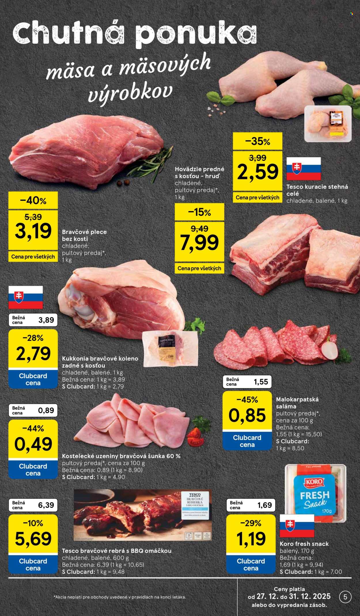 Leták TESCO - 27.12.2025 - 31.12.2025. Strana 5