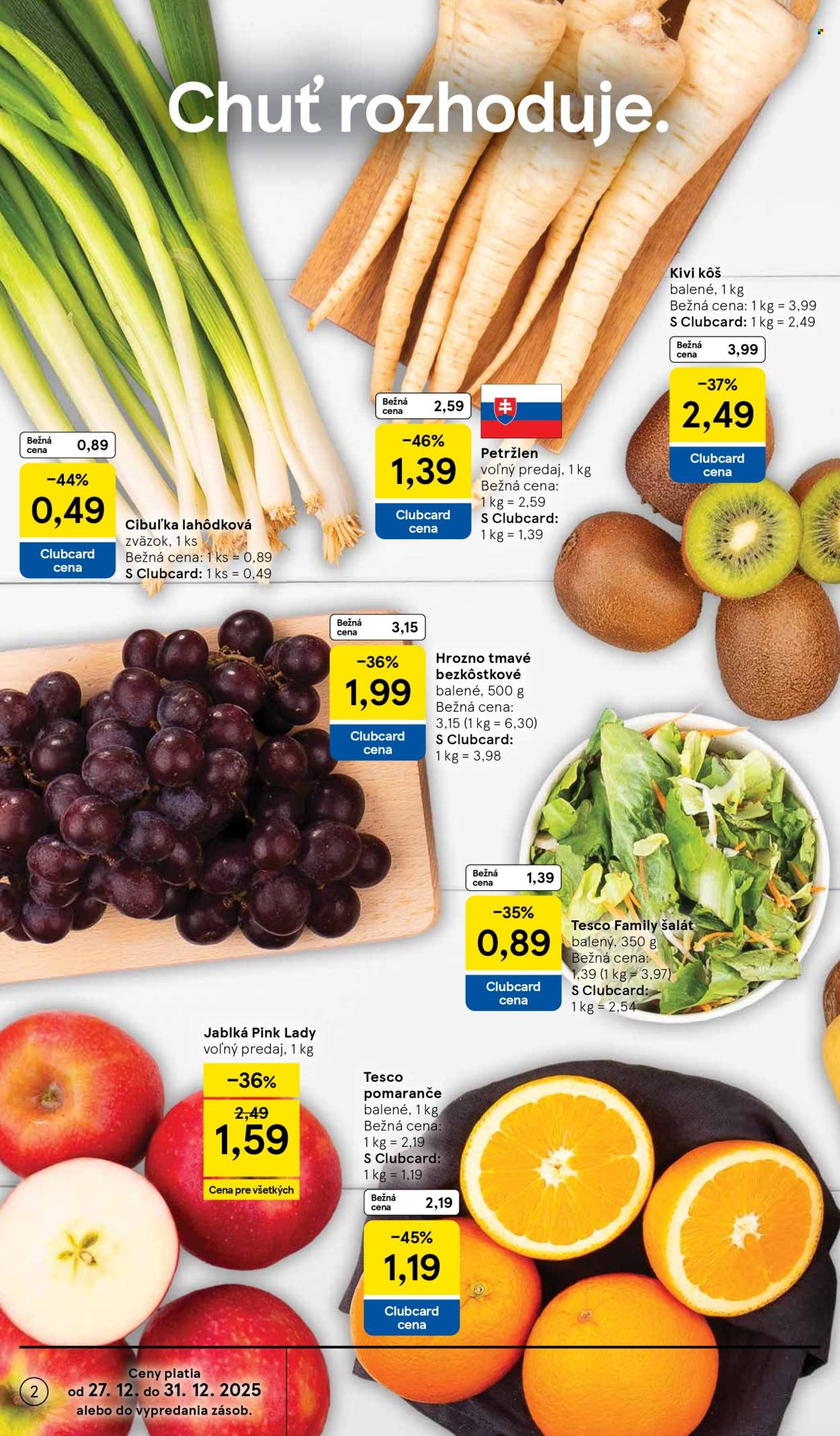 Leták TESCO supermarket - 27.12.2025 - 31.12.2025. Strana 2