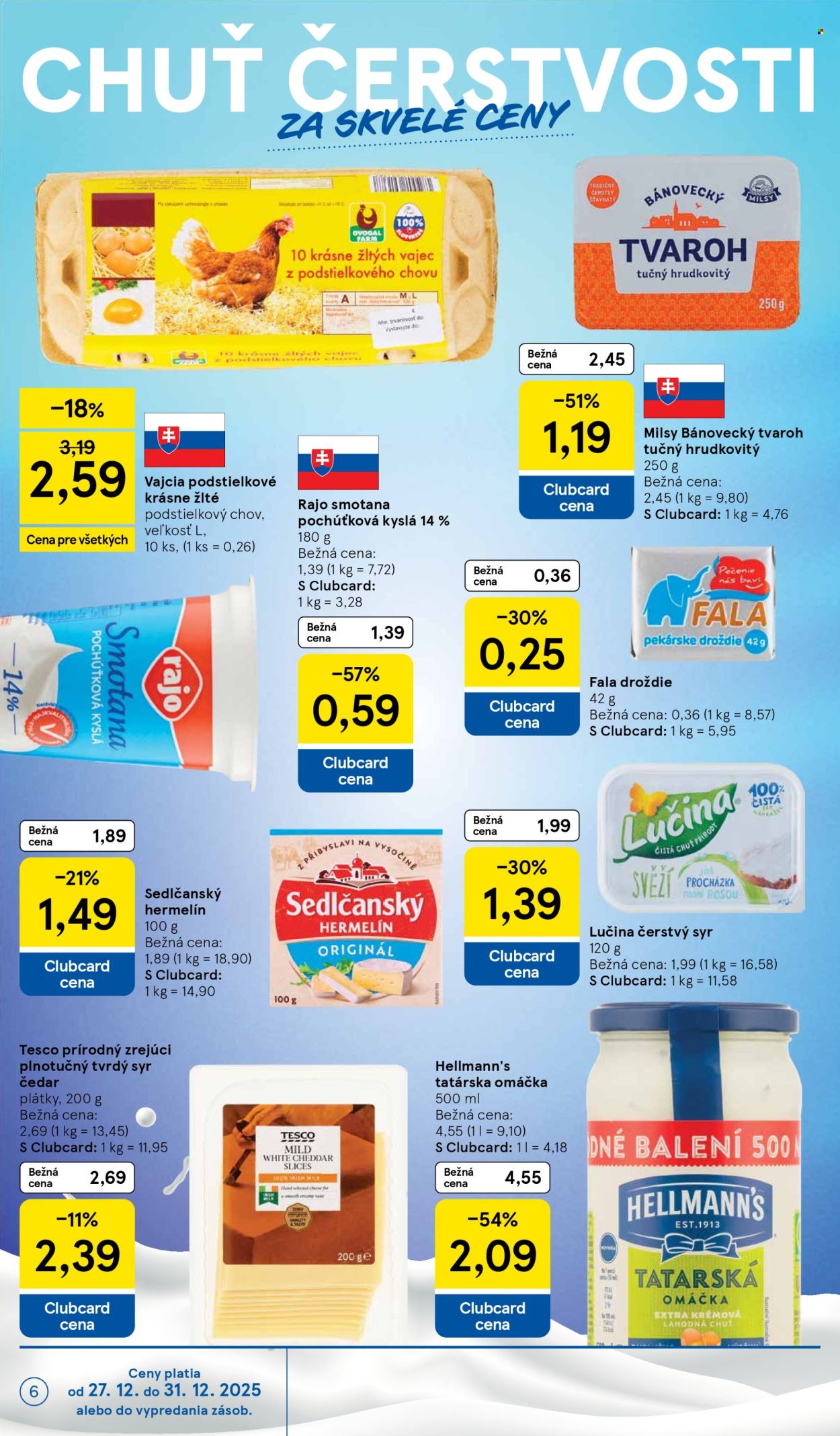 Leták TESCO supermarket - 27.12.2025 - 31.12.2025. Strana 6