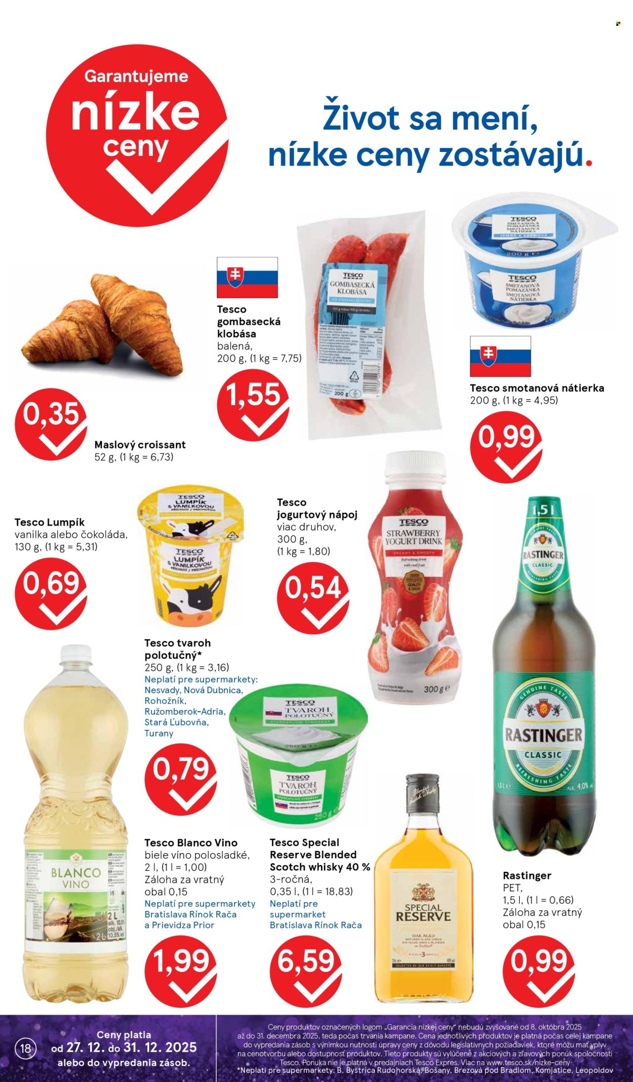Leták TESCO supermarket - 27.12.2025 - 31.12.2025. Strana 18