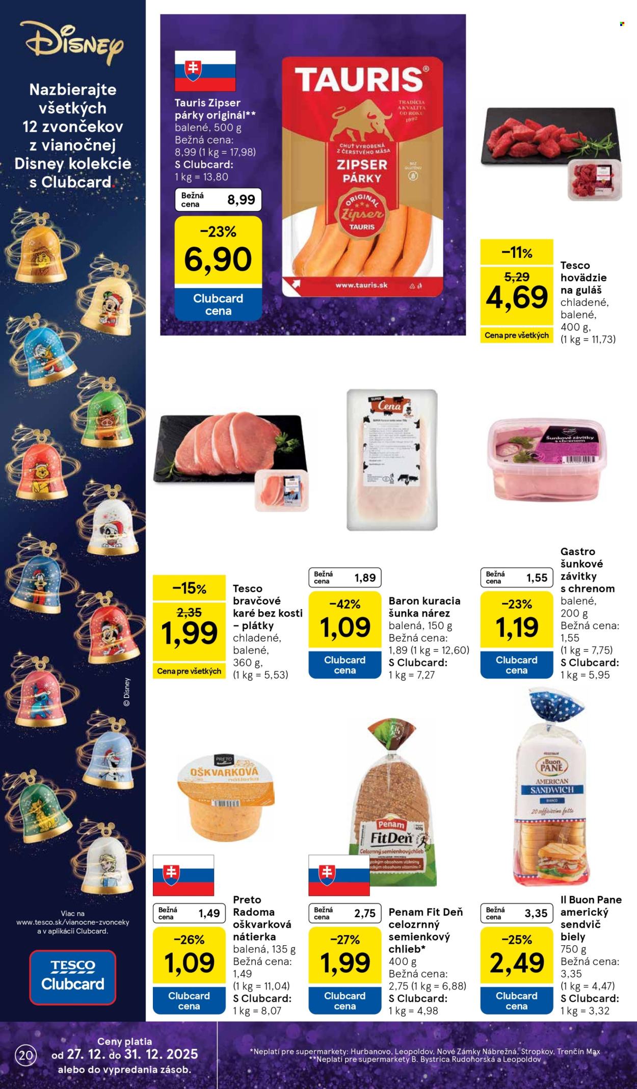 Leták TESCO supermarket - 27.12.2025 - 31.12.2025. Strana 20