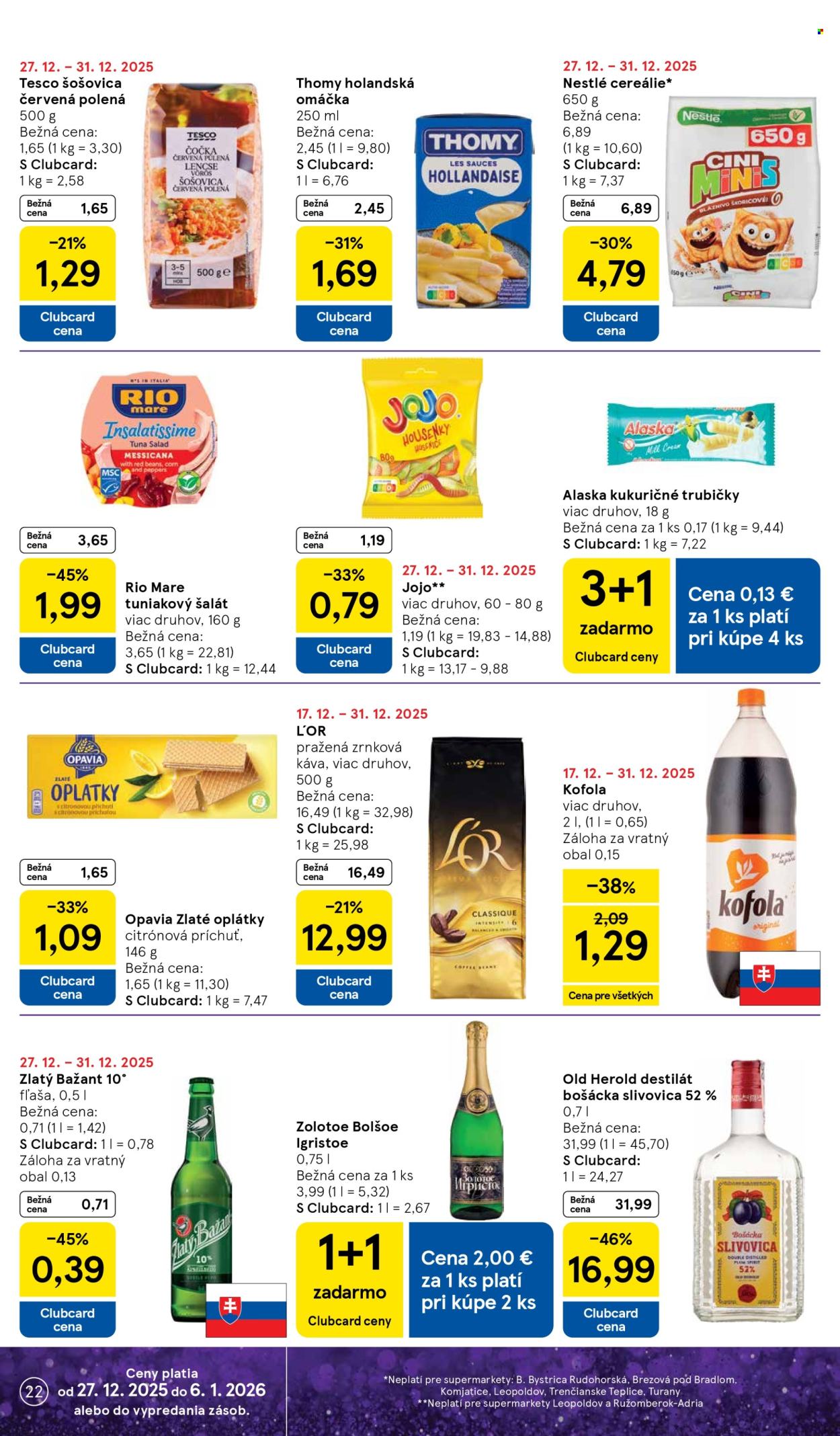 Leták TESCO supermarket - 27.12.2025 - 31.12.2025. Strana 22