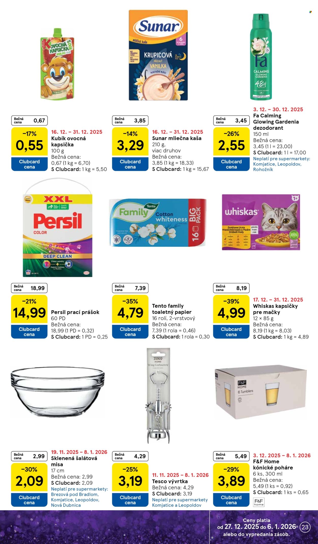 Leták TESCO supermarket - 27.12.2025 - 31.12.2025. Strana 23
