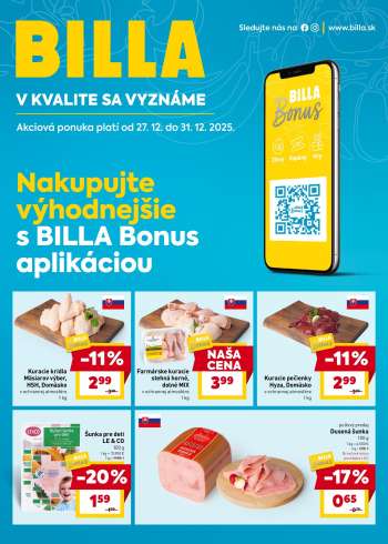 Leták Billa - 27.12.2025 - 31.12.2025.