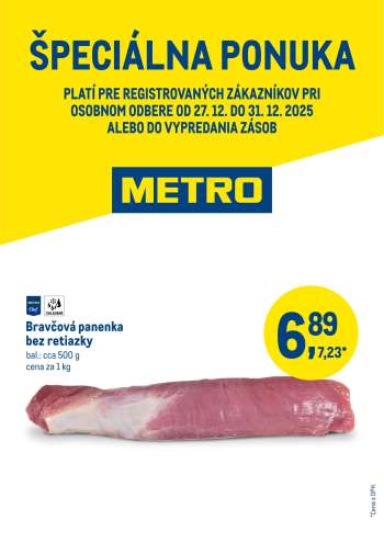Leták Metro - 27.12.2025 - 31.12.2025.