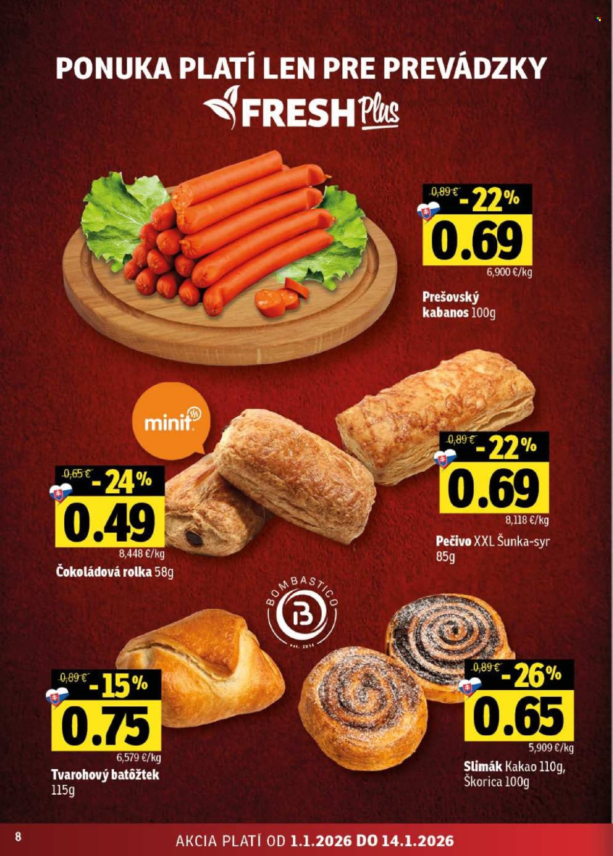 Leták FRESH - 1.1.2026 - 14.1.2026. Strana 8