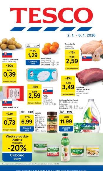 Leták TESCO - 2.1.2026 - 6.1.2026.