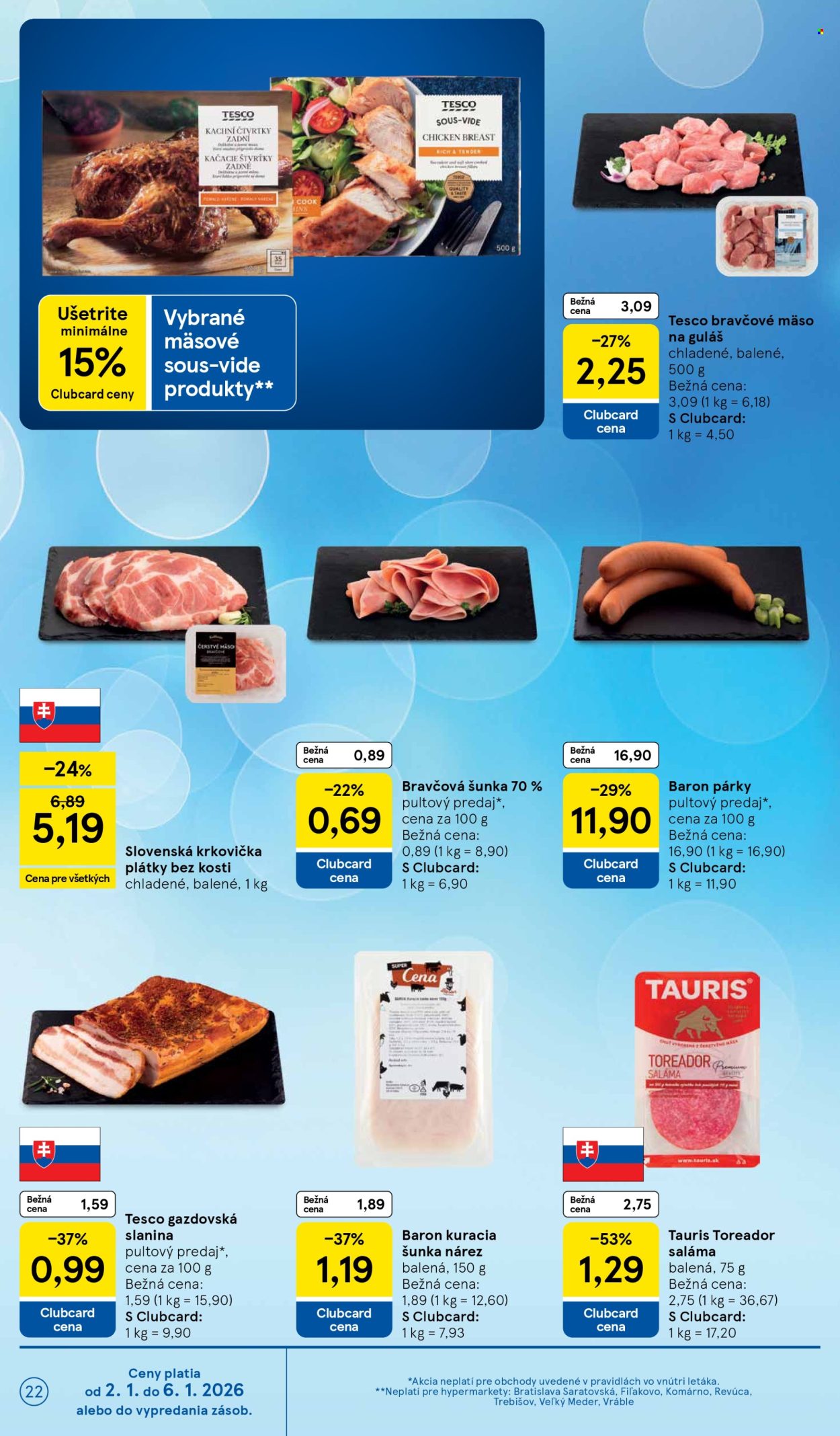 Leták TESCO - 2.1.2026 - 6.1.2026. Strana 22