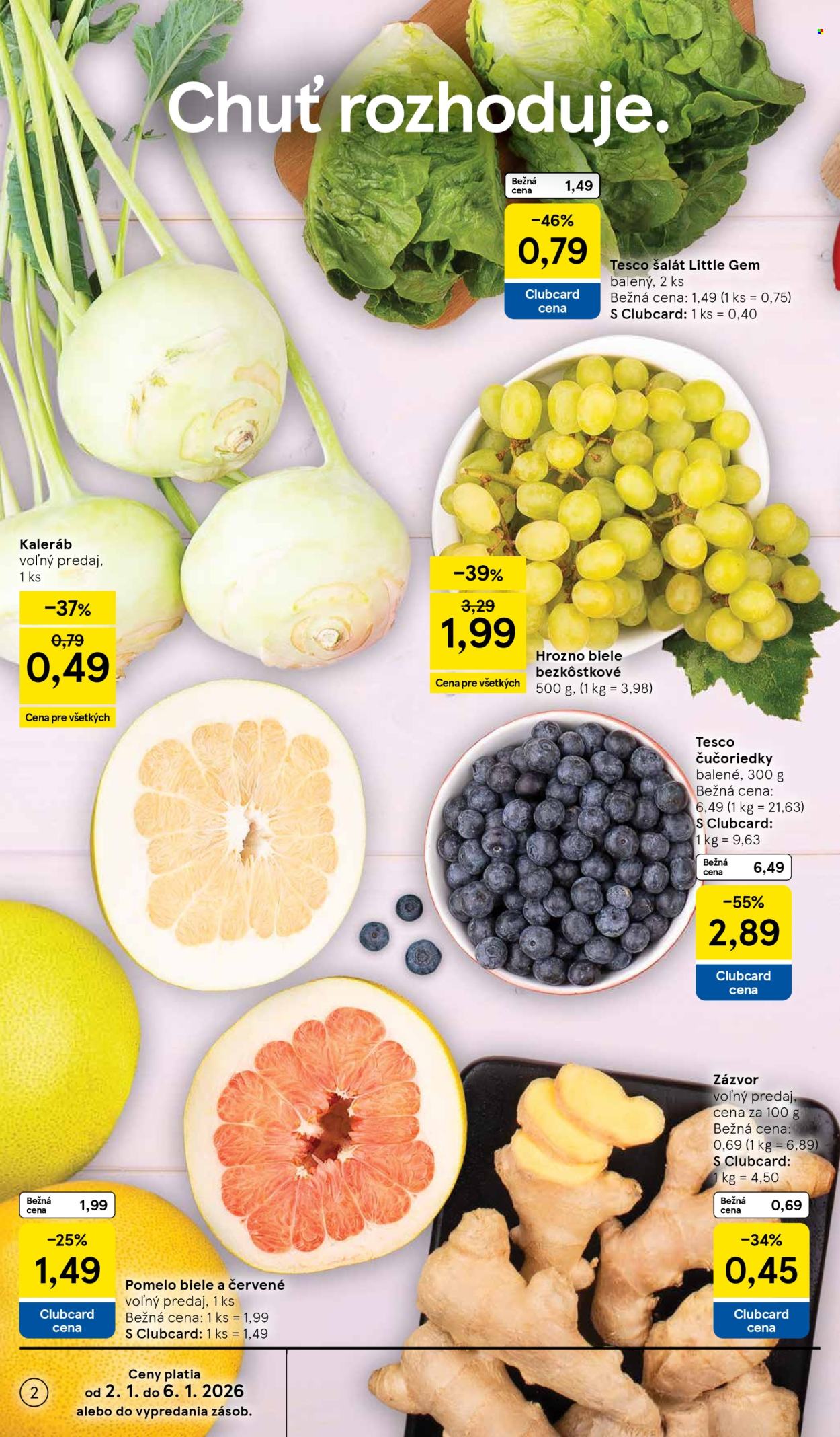 Leták TESCO supermarket - 2.1.2026 - 6.1.2026. Strana 2