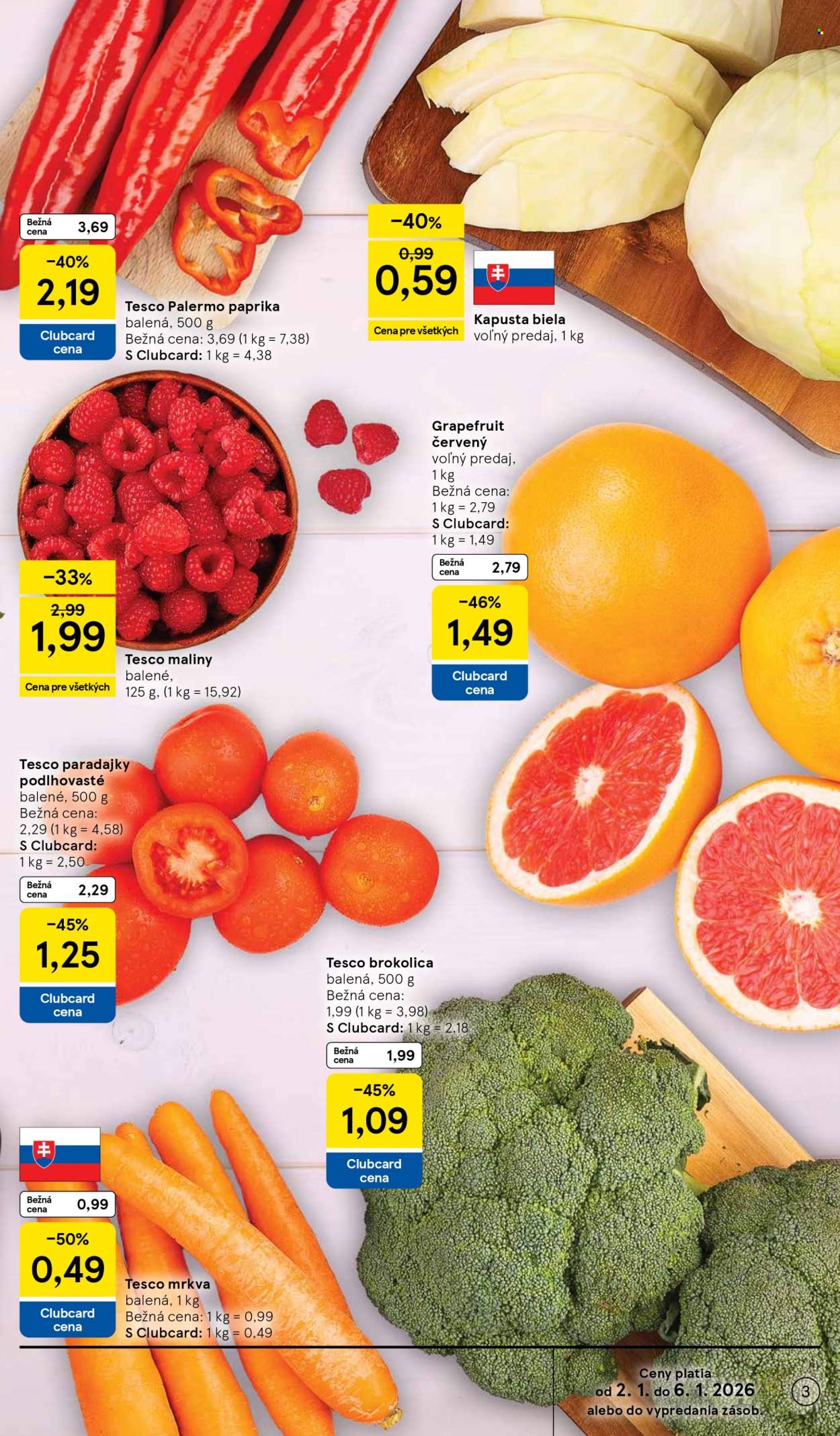 Leták TESCO supermarket - 2.1.2026 - 6.1.2026. Strana 3