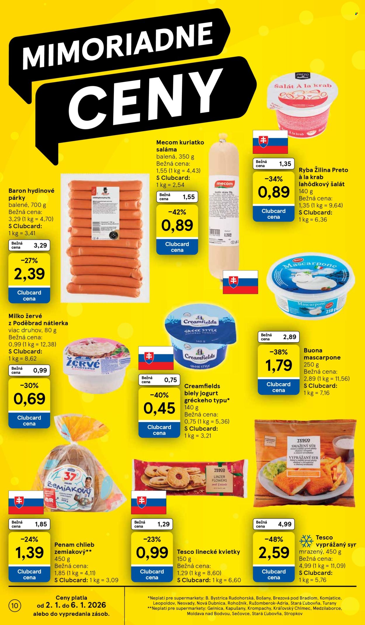 Leták TESCO supermarket - 2.1.2026 - 6.1.2026. Strana 10