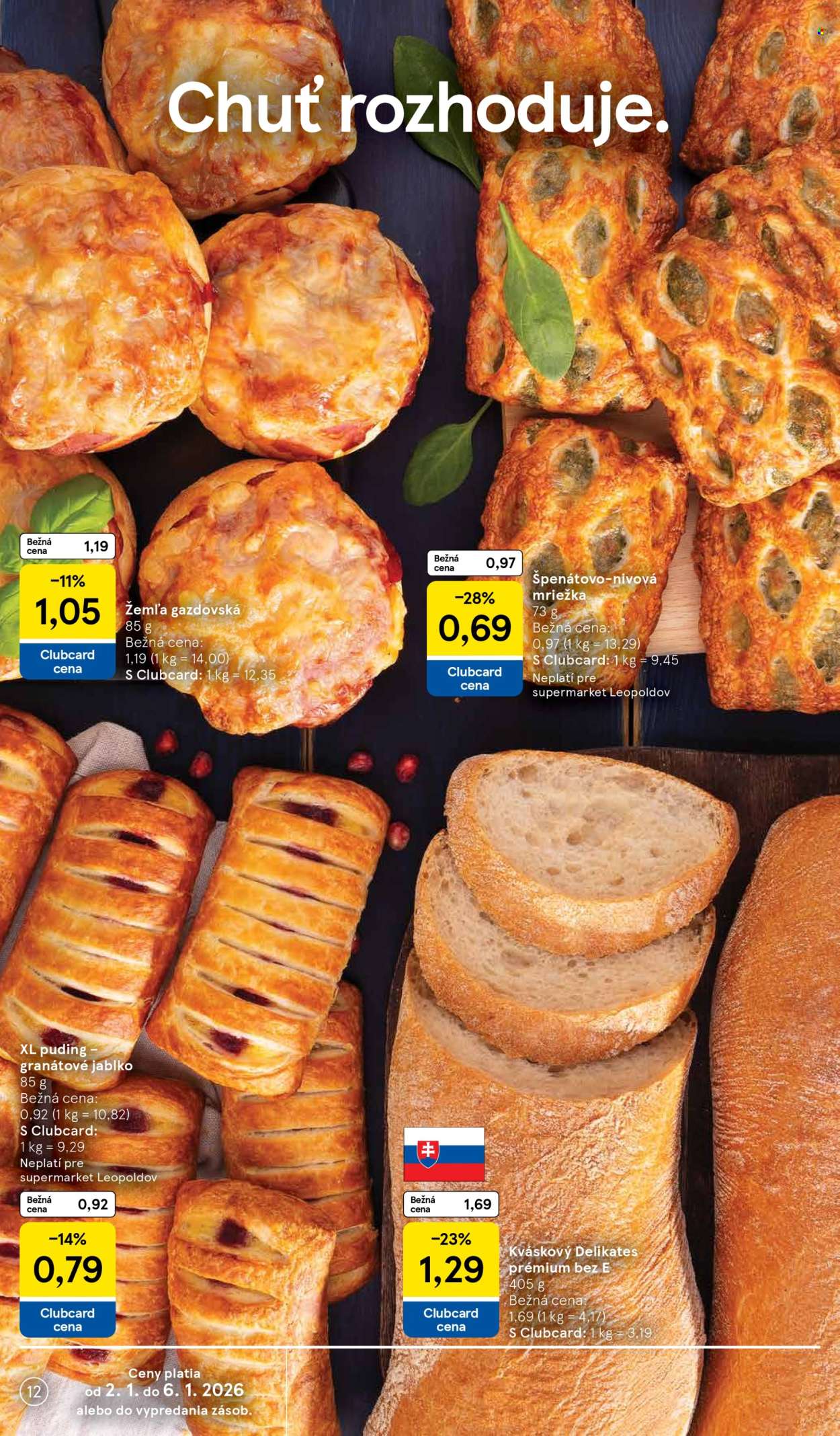 Leták TESCO supermarket - 2.1.2026 - 6.1.2026. Strana 12