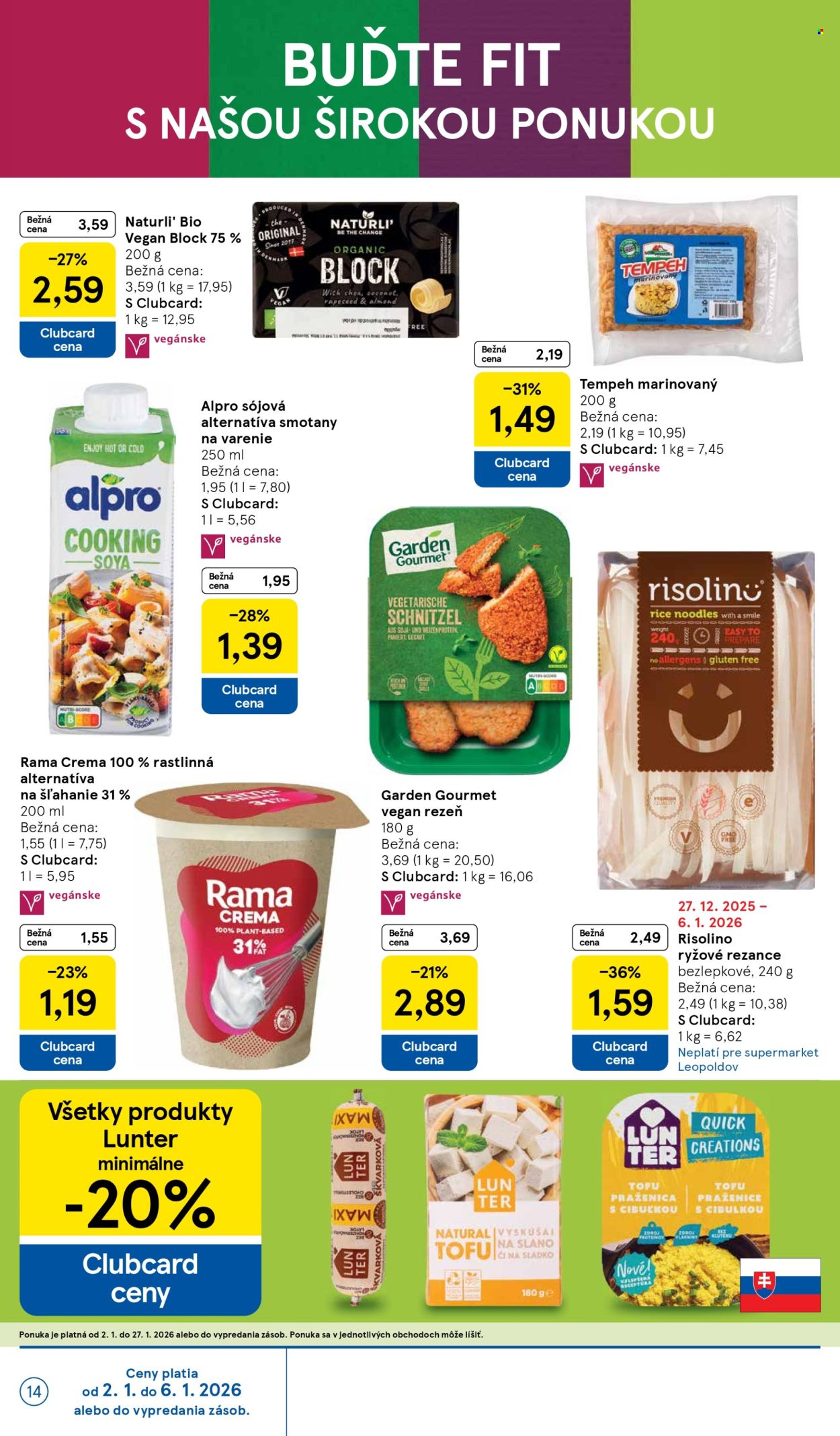 Leták TESCO supermarket - 2.1.2026 - 6.1.2026. Strana 14