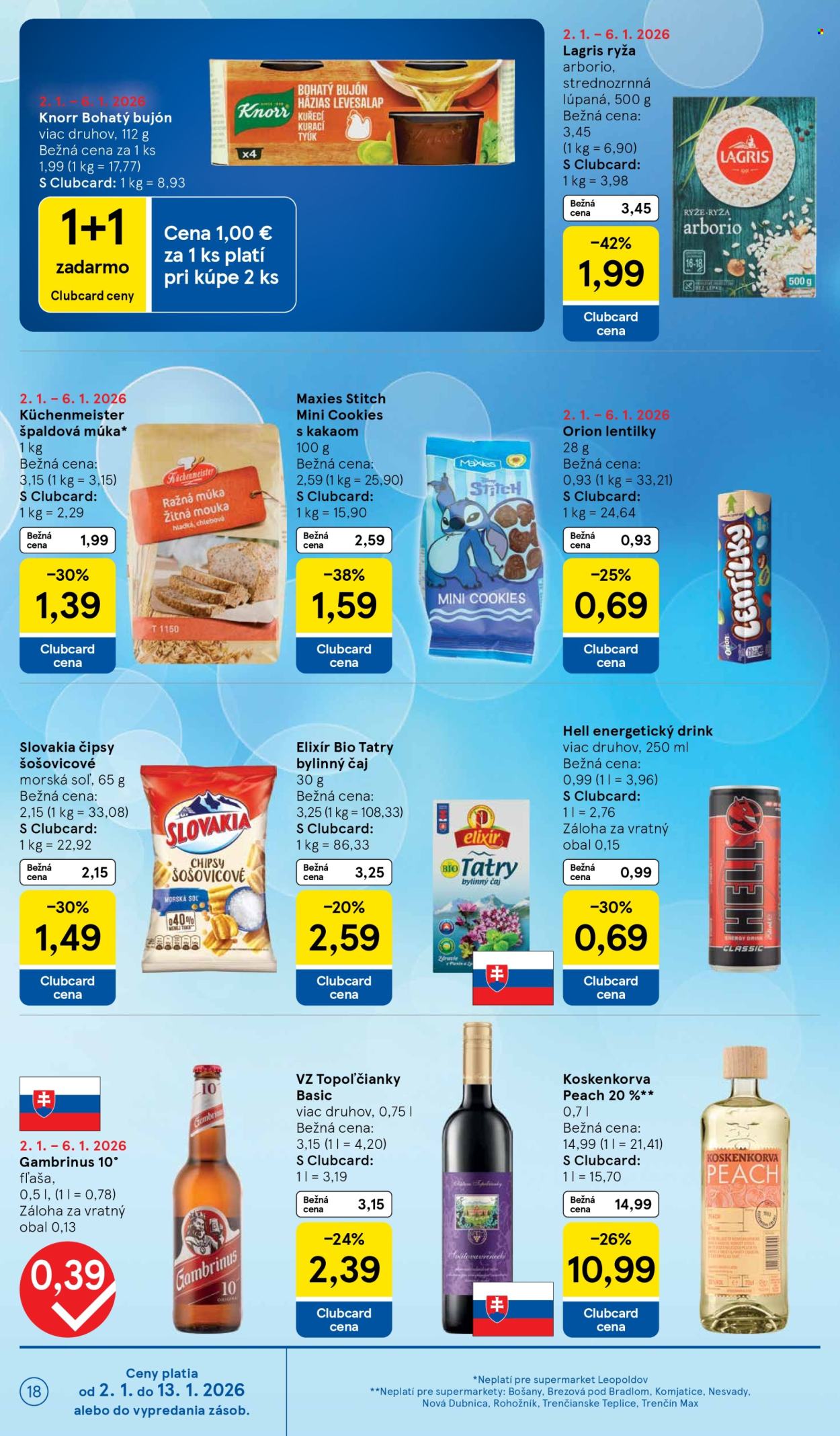 Leták TESCO supermarket - 2.1.2026 - 6.1.2026. Strana 18