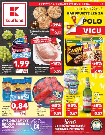 Leták Kaufland - 2.1.2026 - 7.1.2026.
