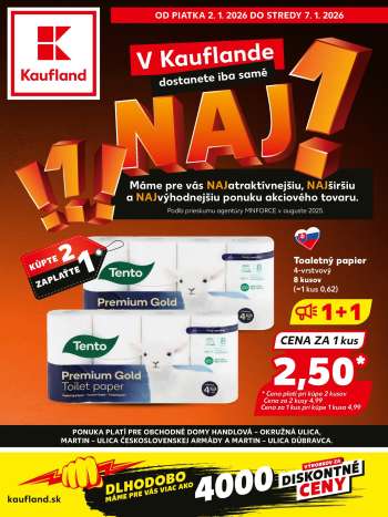 Leták Kaufland - 2.1.2026 - 7.1.2026.