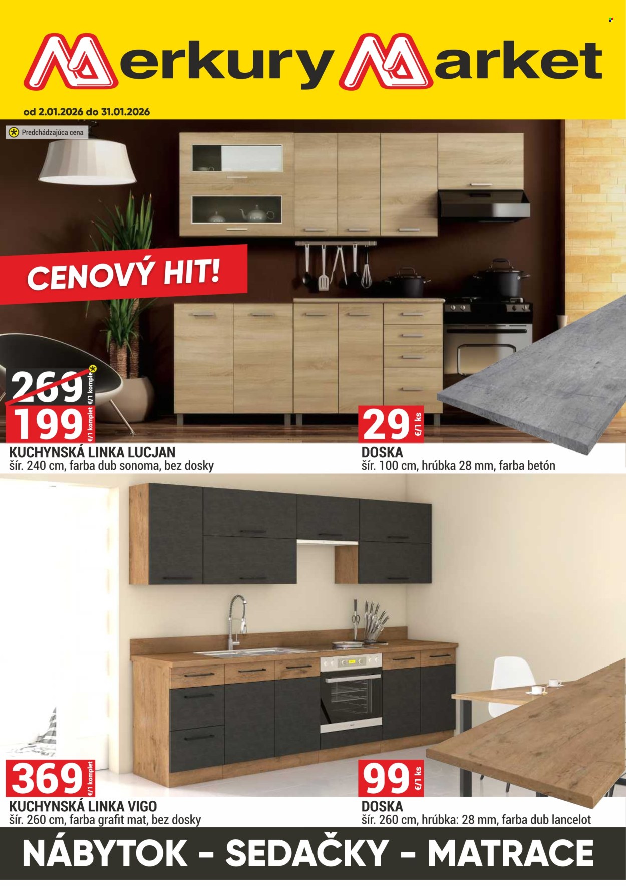 Leták Merkury Market - 2.1.2026 - 31.1.2026. Strana 1