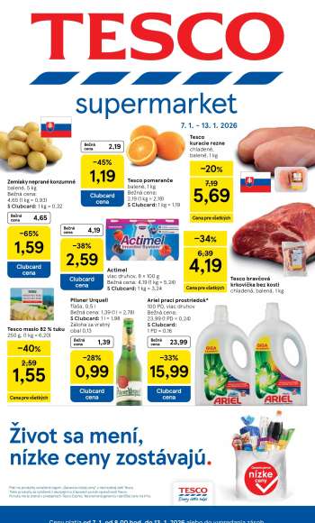 Leták TESCO supermarket - 7.1.2026 - 13.1.2026.
