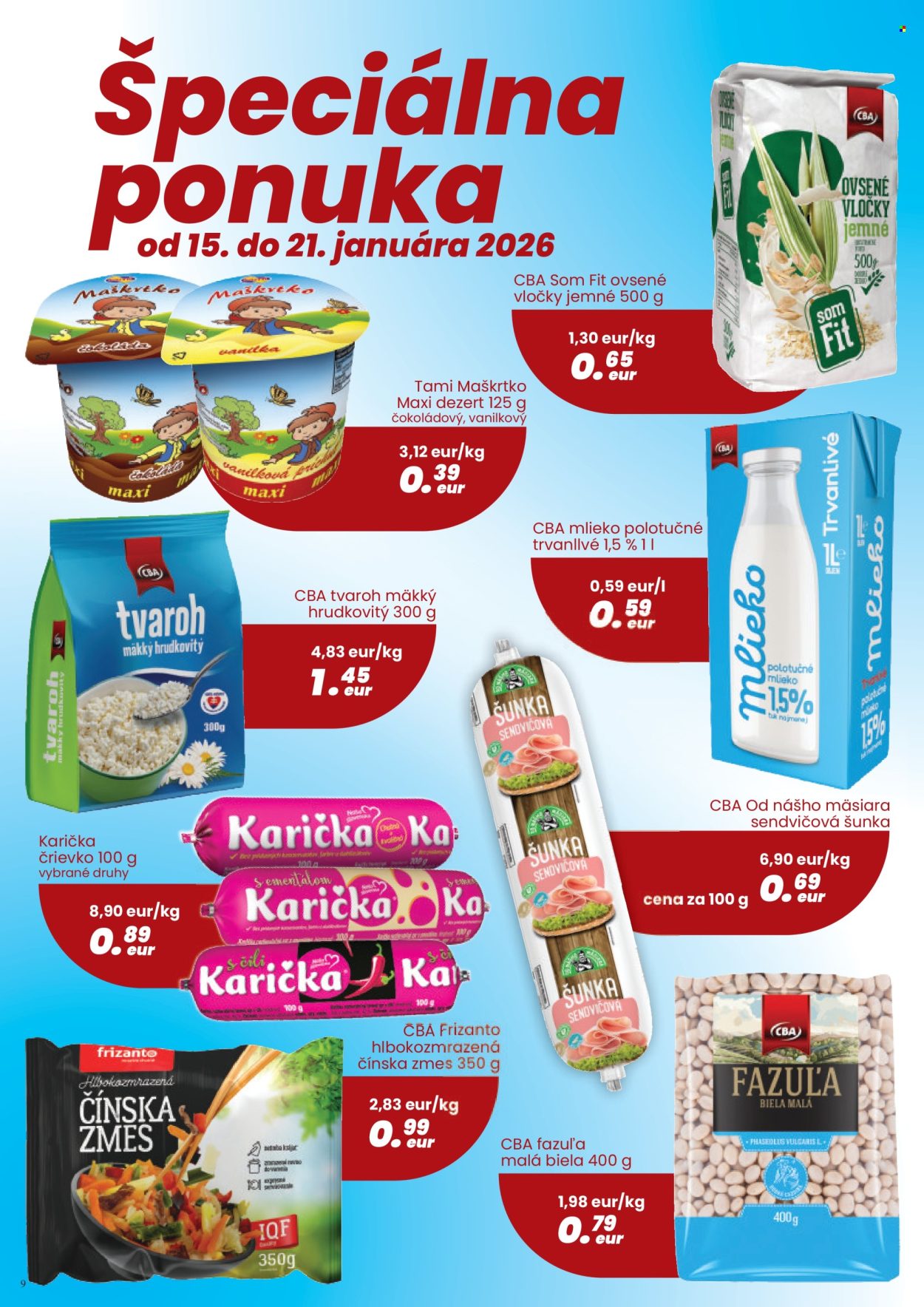 Leták CBA Komfos - 8.1.2026 - 21.1.2026. Strana 9