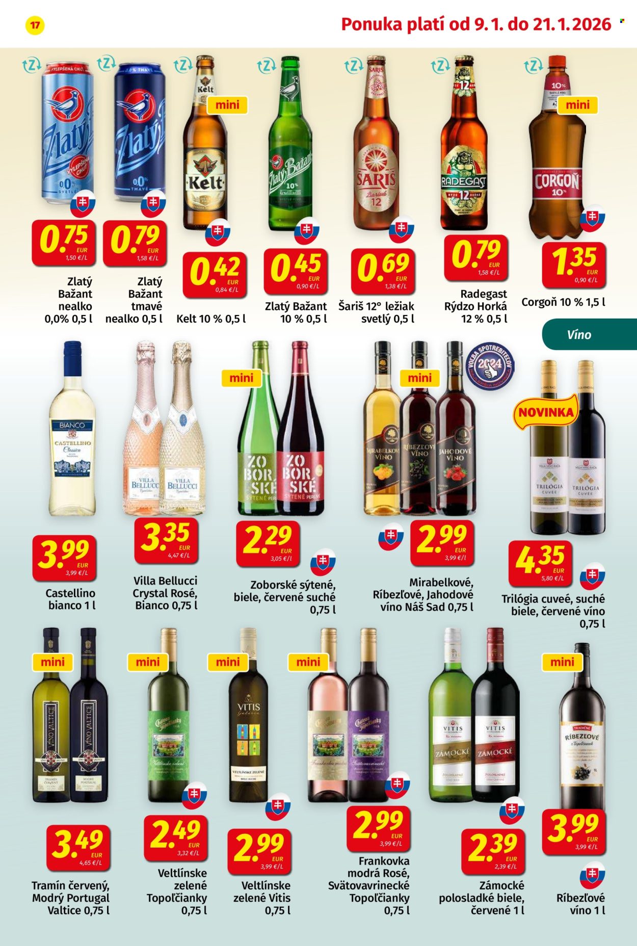 Leták Potraviny KORUNA - 9.1.2026 - 21.1.2026. Strana 17