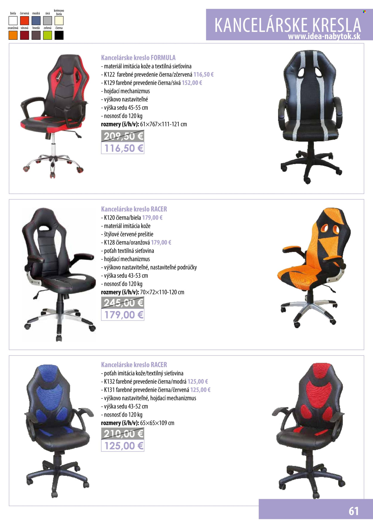 Leták IDEA nábytok. Strana 61