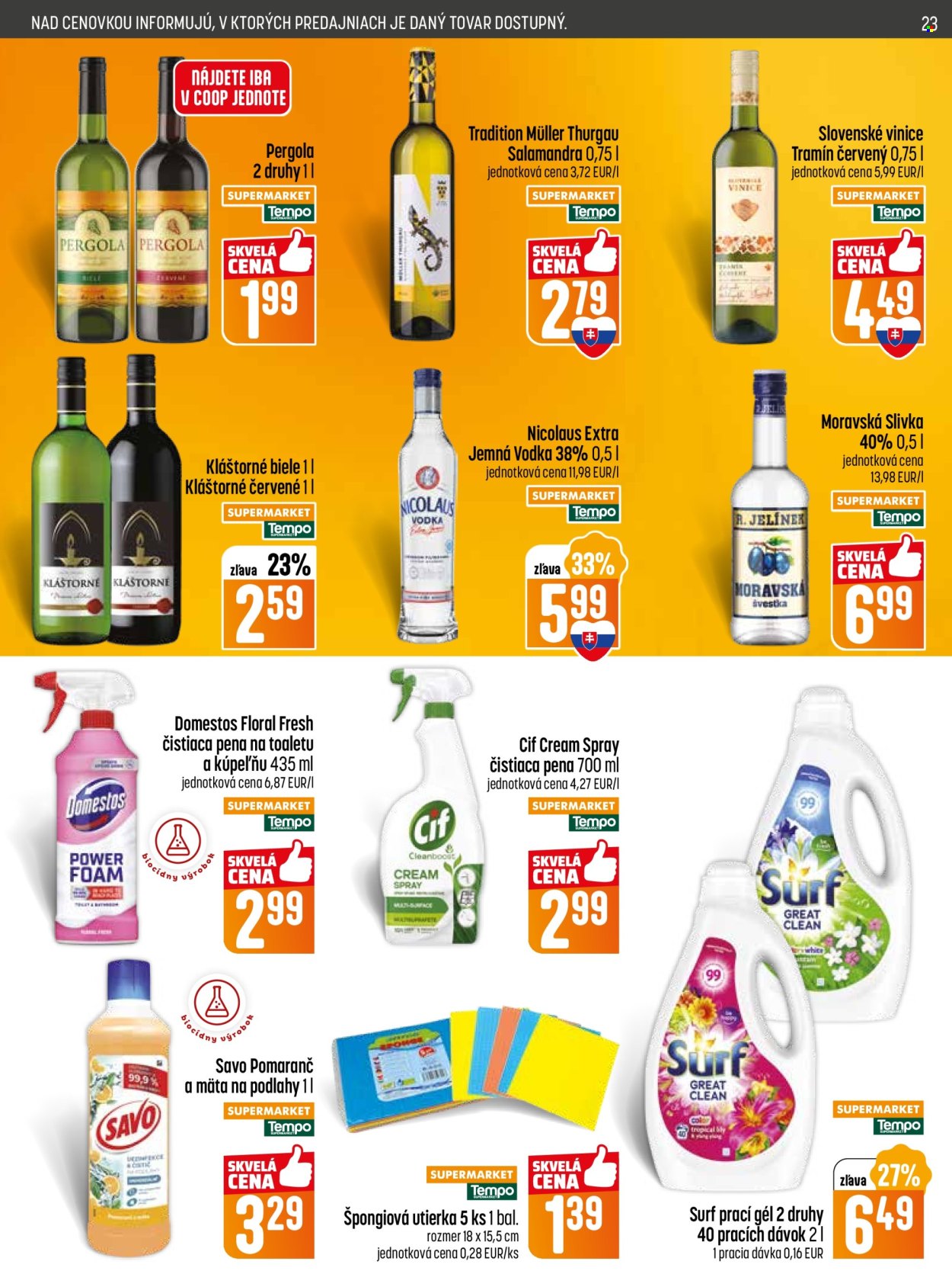 Leták COOP Jednota - 8.1.2026 - 14.1.2026. Strana 23