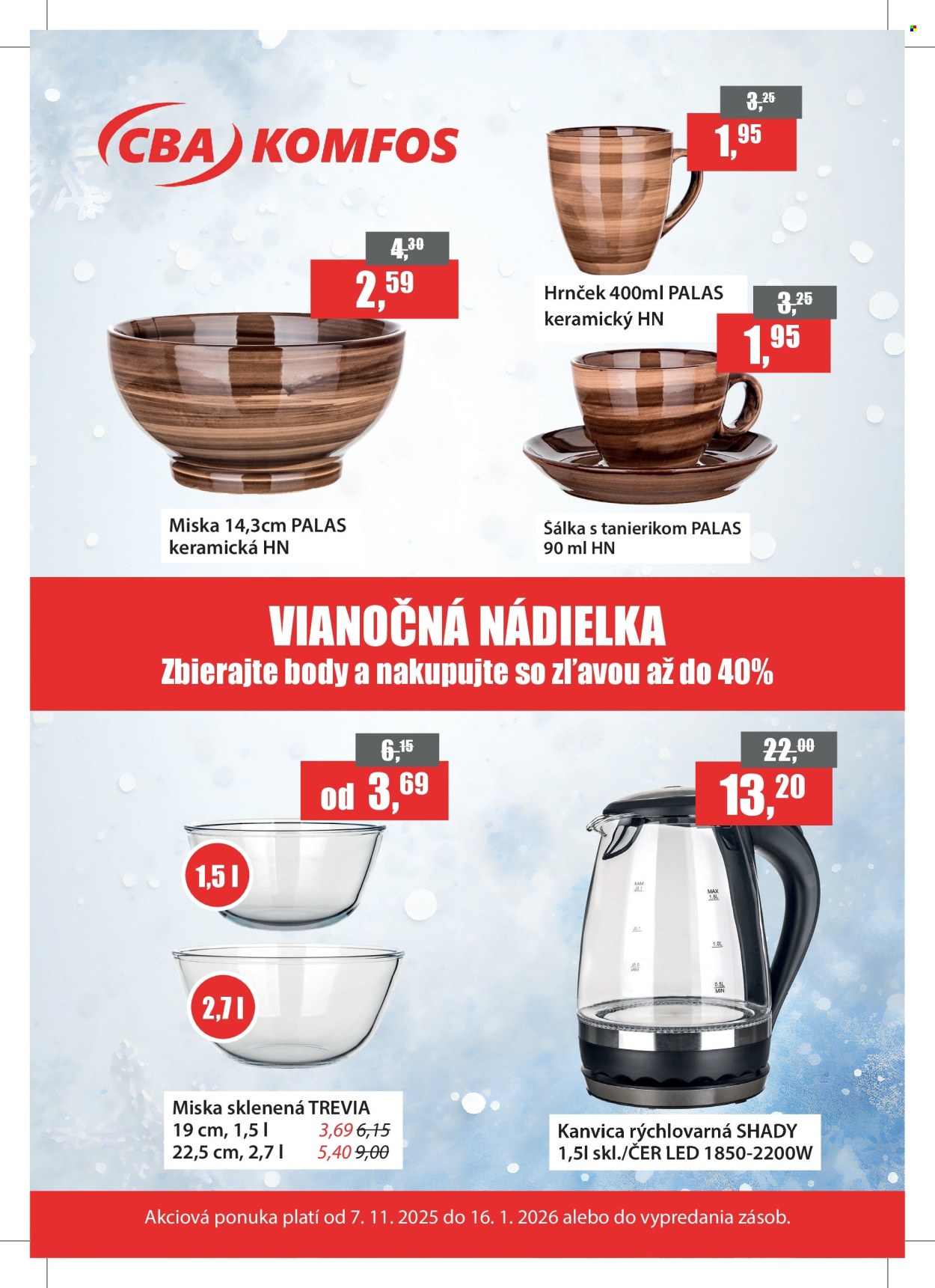 Leták CBA Komfos - 17.11.2025 - 16.1.2026. Strana 2